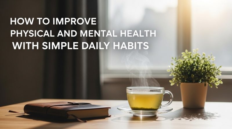 A guide to improving physical and mental health through simple daily habits like journaling and hydration